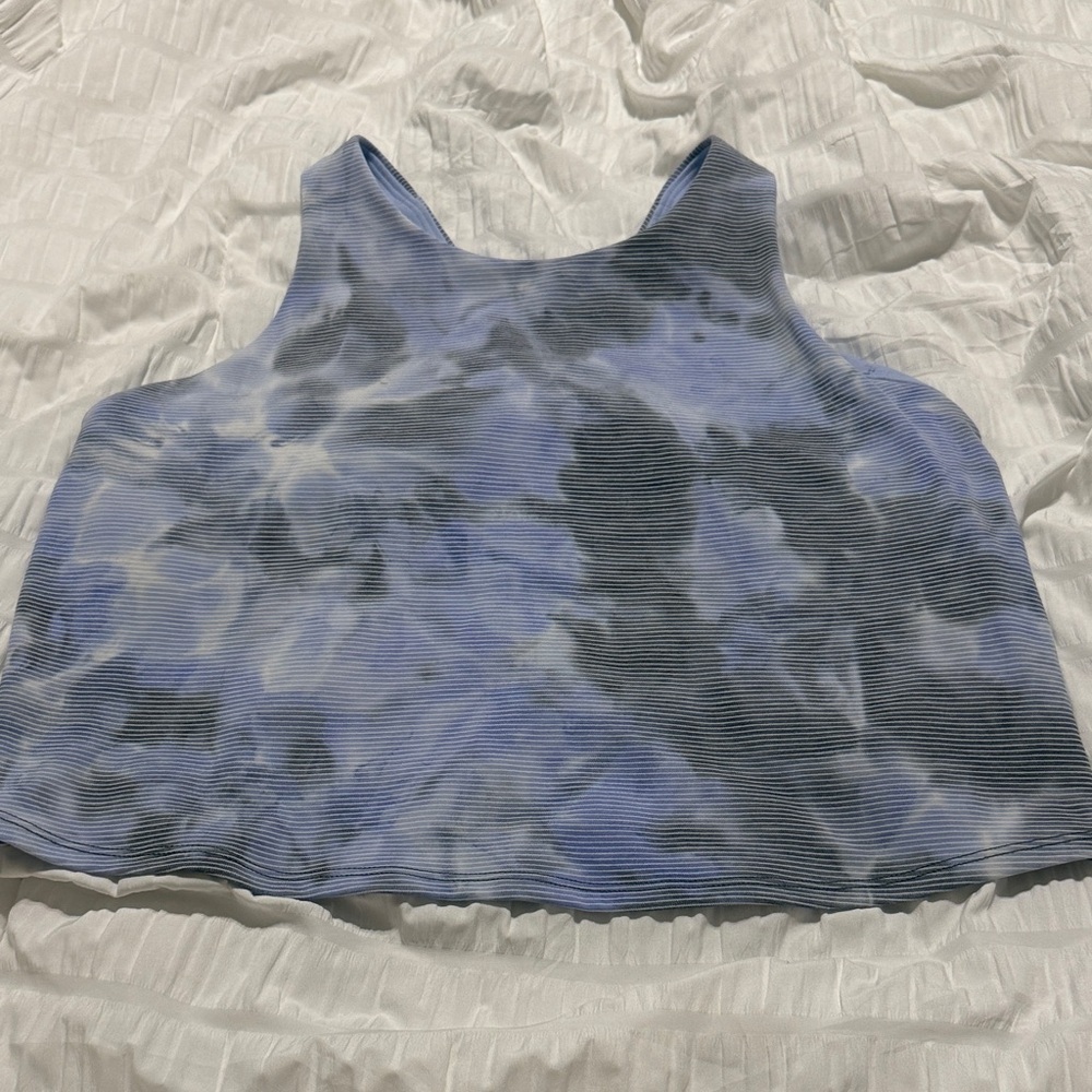 Athleta Conscious Crop D-DD+ Blue Tie Dye